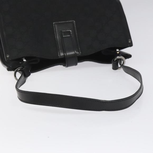 GUCCI GG Canvas Tote Bag Black Silver 109101 Auth nb119 - Picture 7 of 16